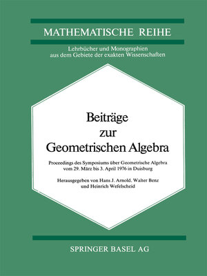 cover image of Beiträge zur Geometrischen Algebra